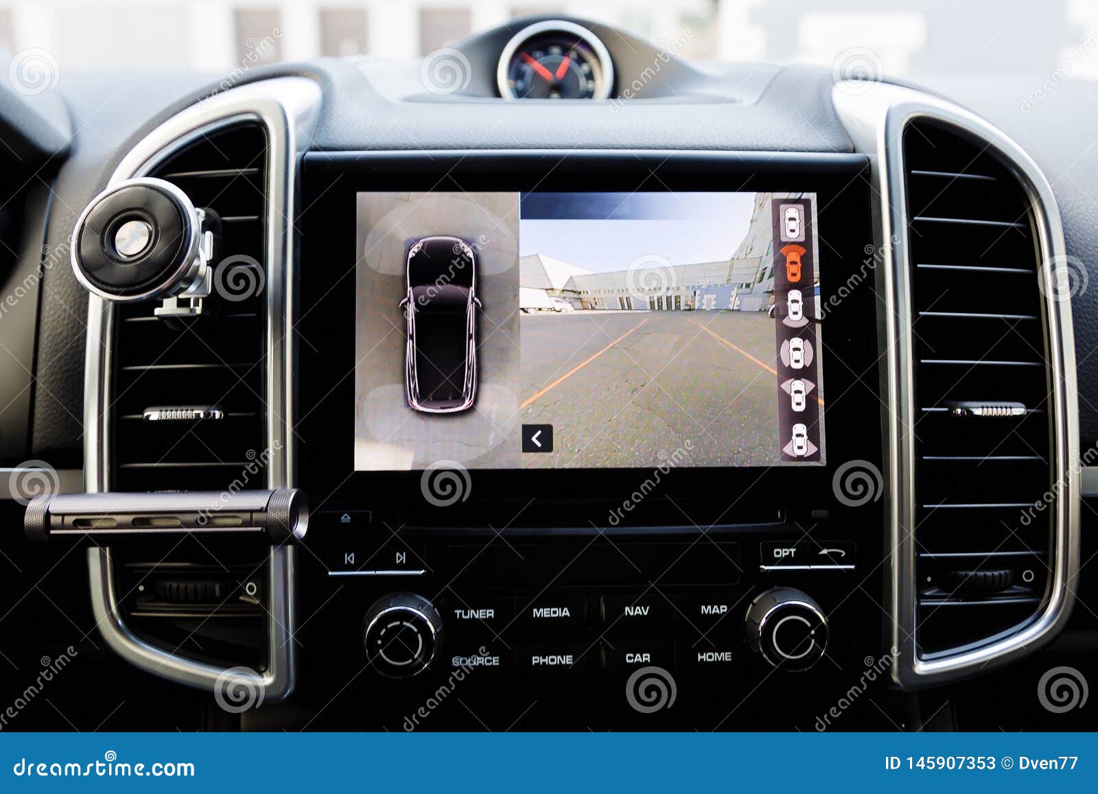 Intérieur Du Fonctionnement De Luxe De Voiture De La Caméra Avant