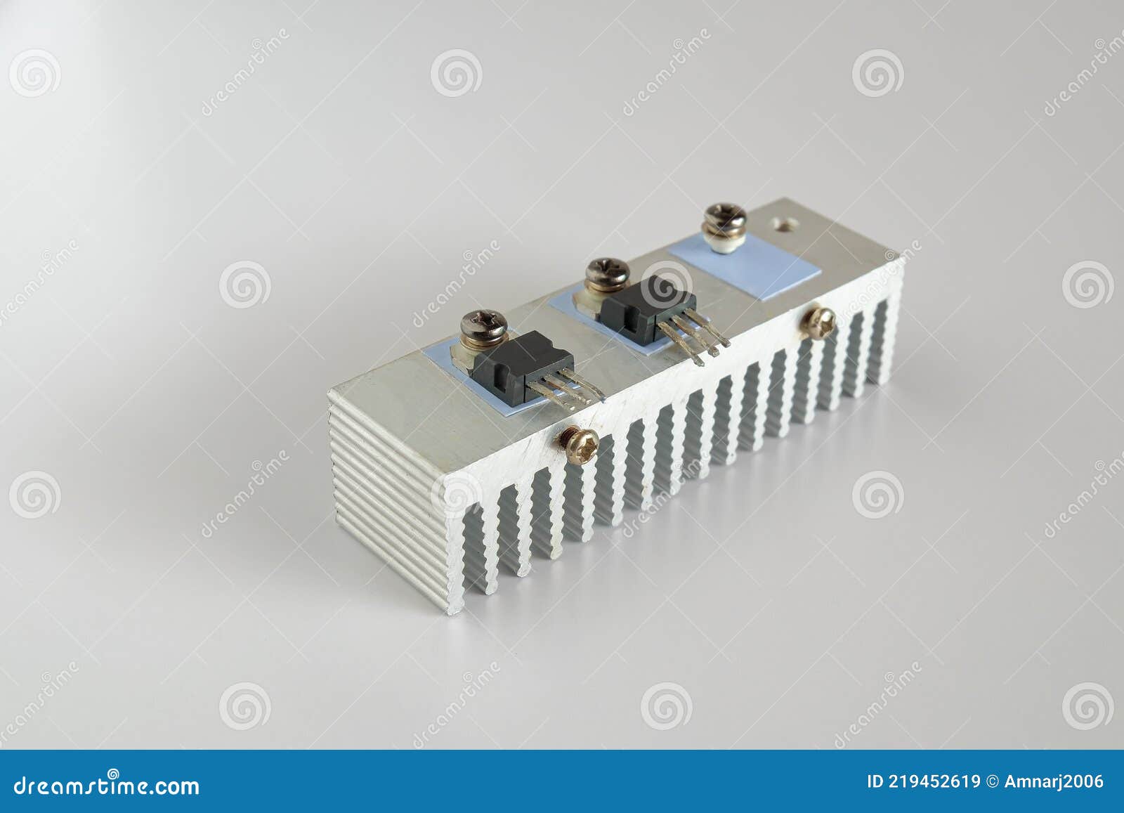 Integrated Circuit IC Chip on Heat Sink Isolated Stock Image Image of