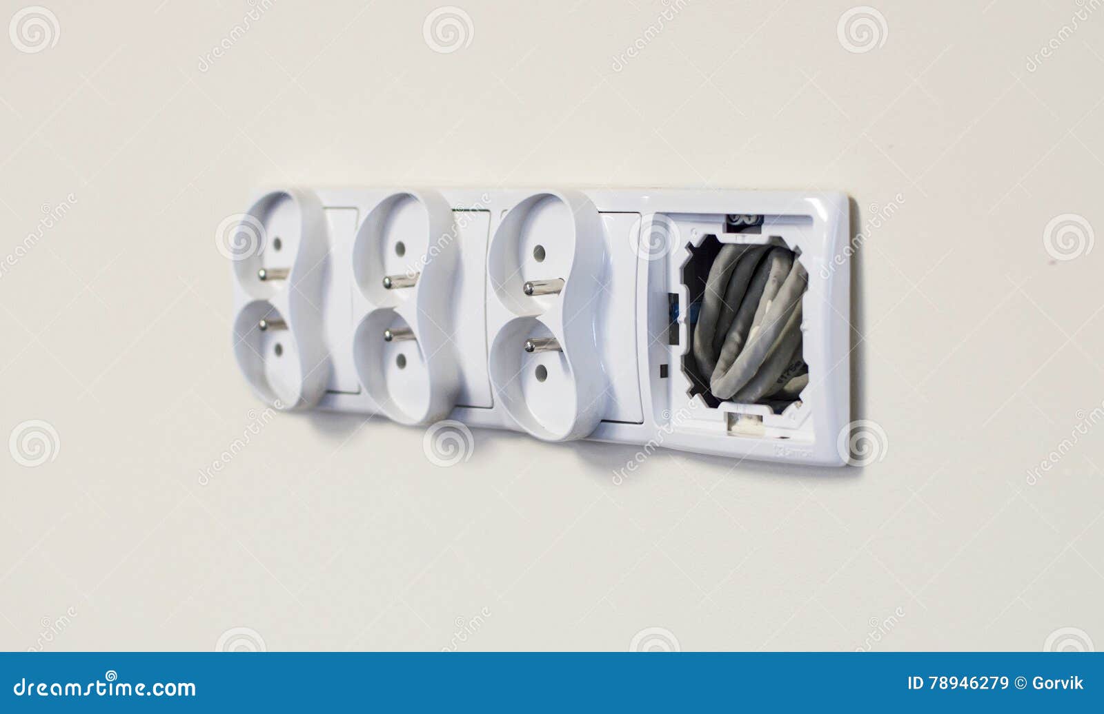 Integrated Electrical Outlet in the Room Stock Image Image of cable, socket 78946279