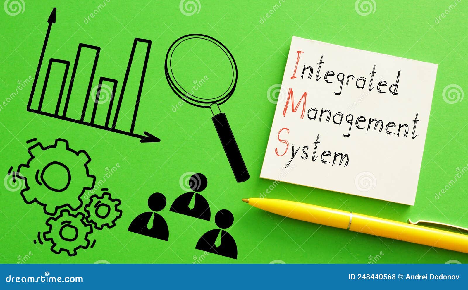 Integrated Management System Bar Chart Royalty Free Stock Photography integrated-management-system