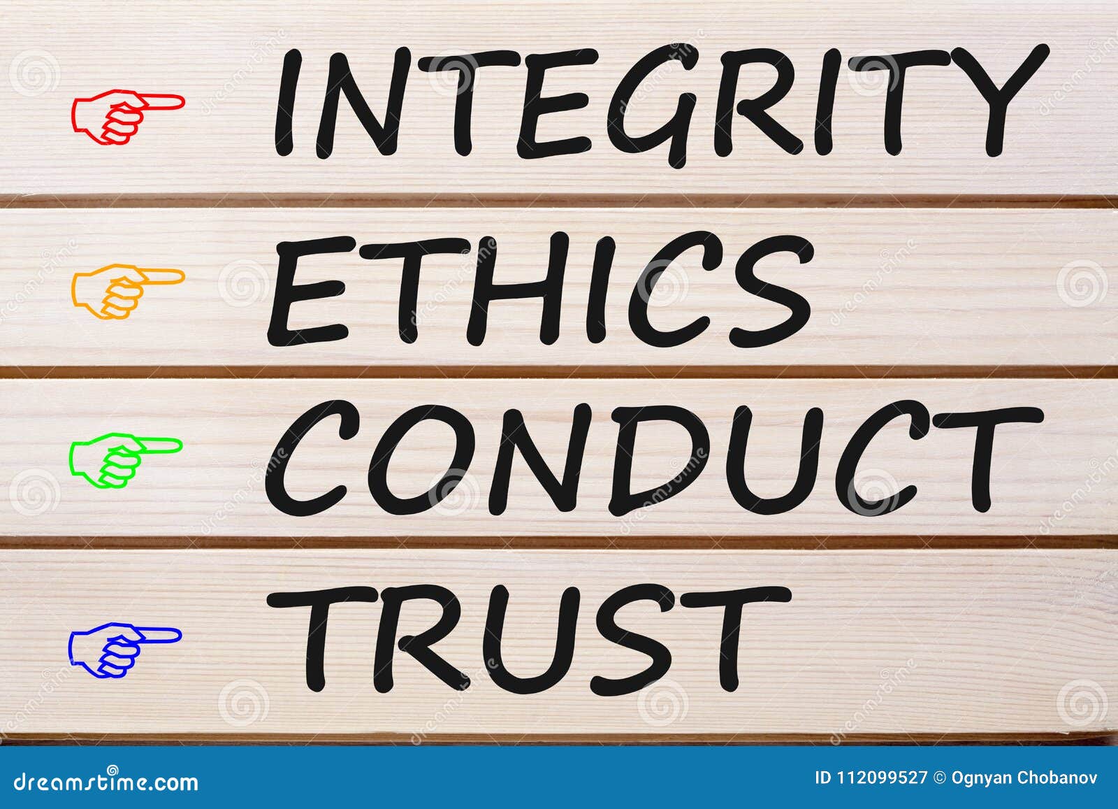 integrity ethics conduct and trust concept