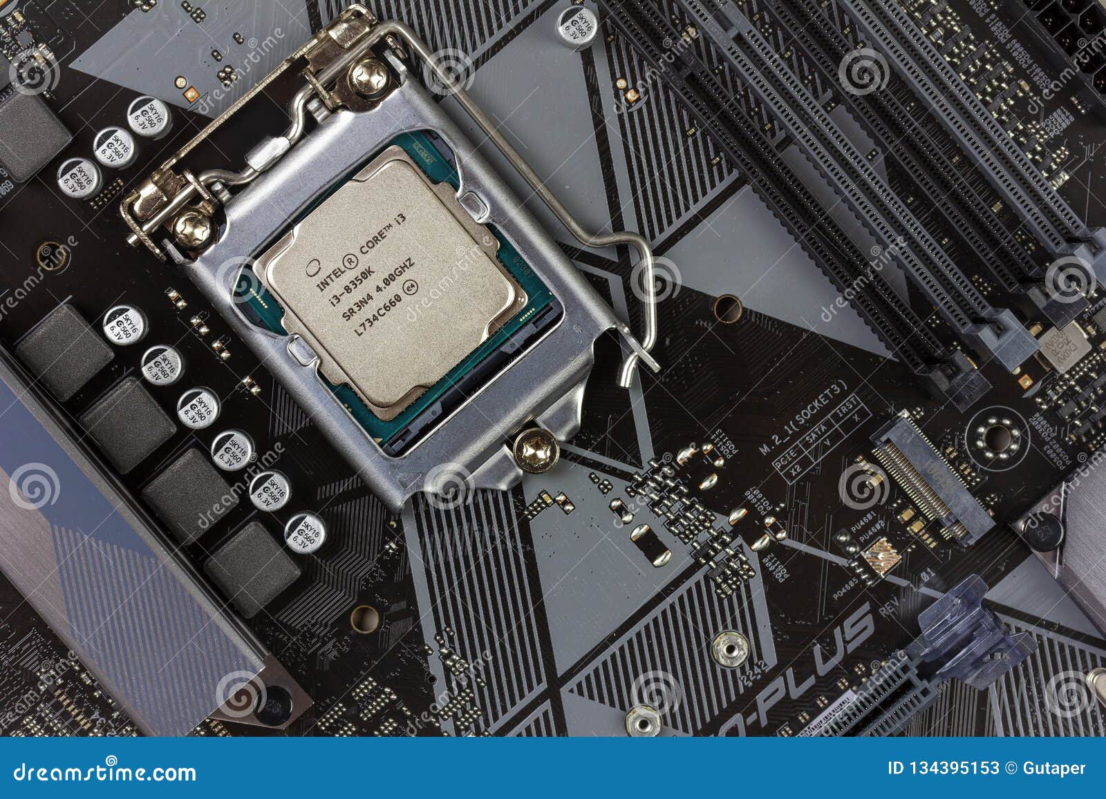 Intel Core I3 Desktop Processor 8th Gen on the Motherboard Asus Closeup Top  View Editorial Stock Photo - Image of intel, digital: 134395153