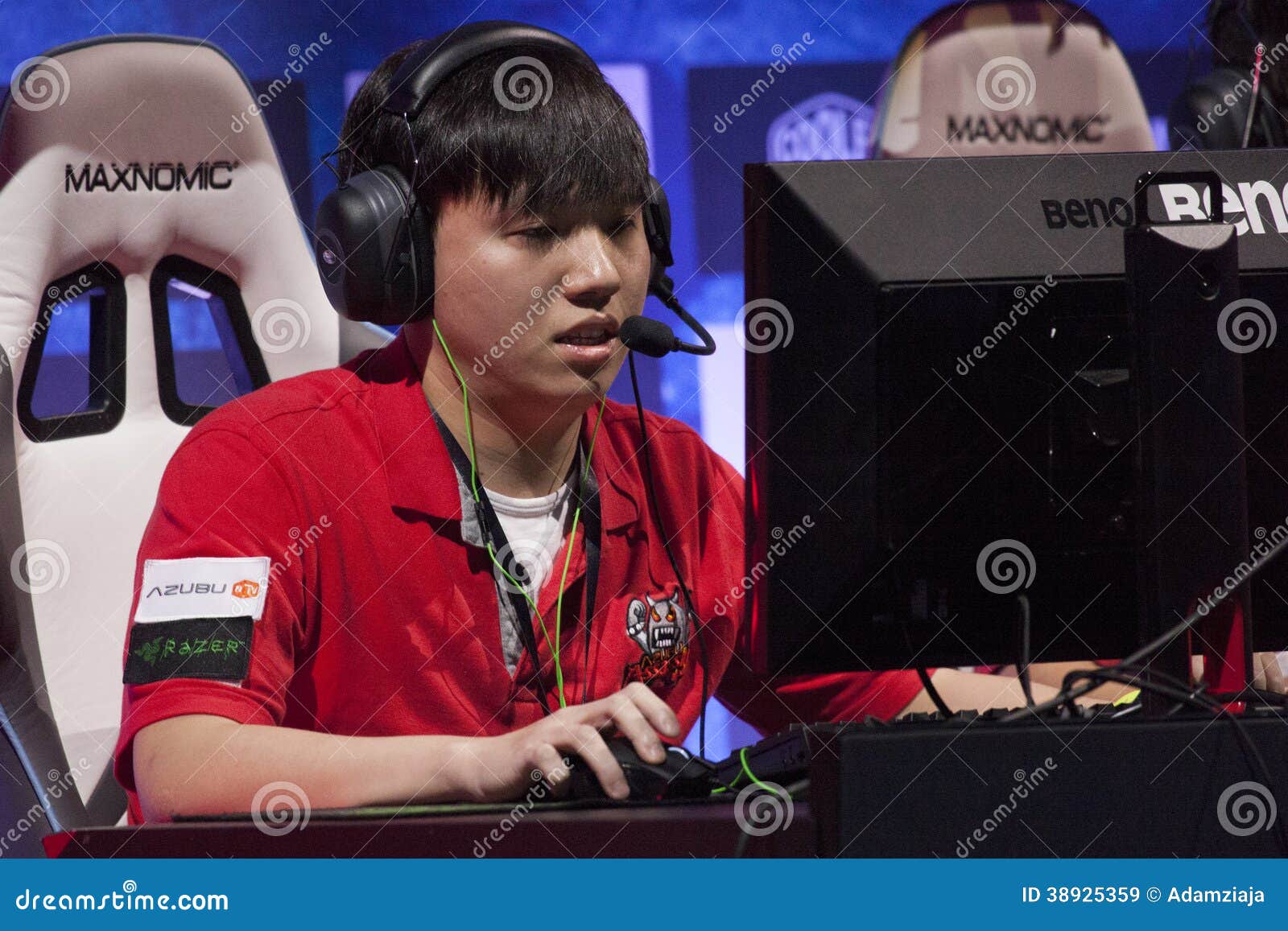 KATOWICE, POLAND - MARCH 16: Cheng bebe Bo-Wei from AZUBU Taipei Assassins at Intel Extreme Masters 2014 (IEM) - Electronic Sports World Cup on March 16, 2014 in Katowice, Silesia, Poland.