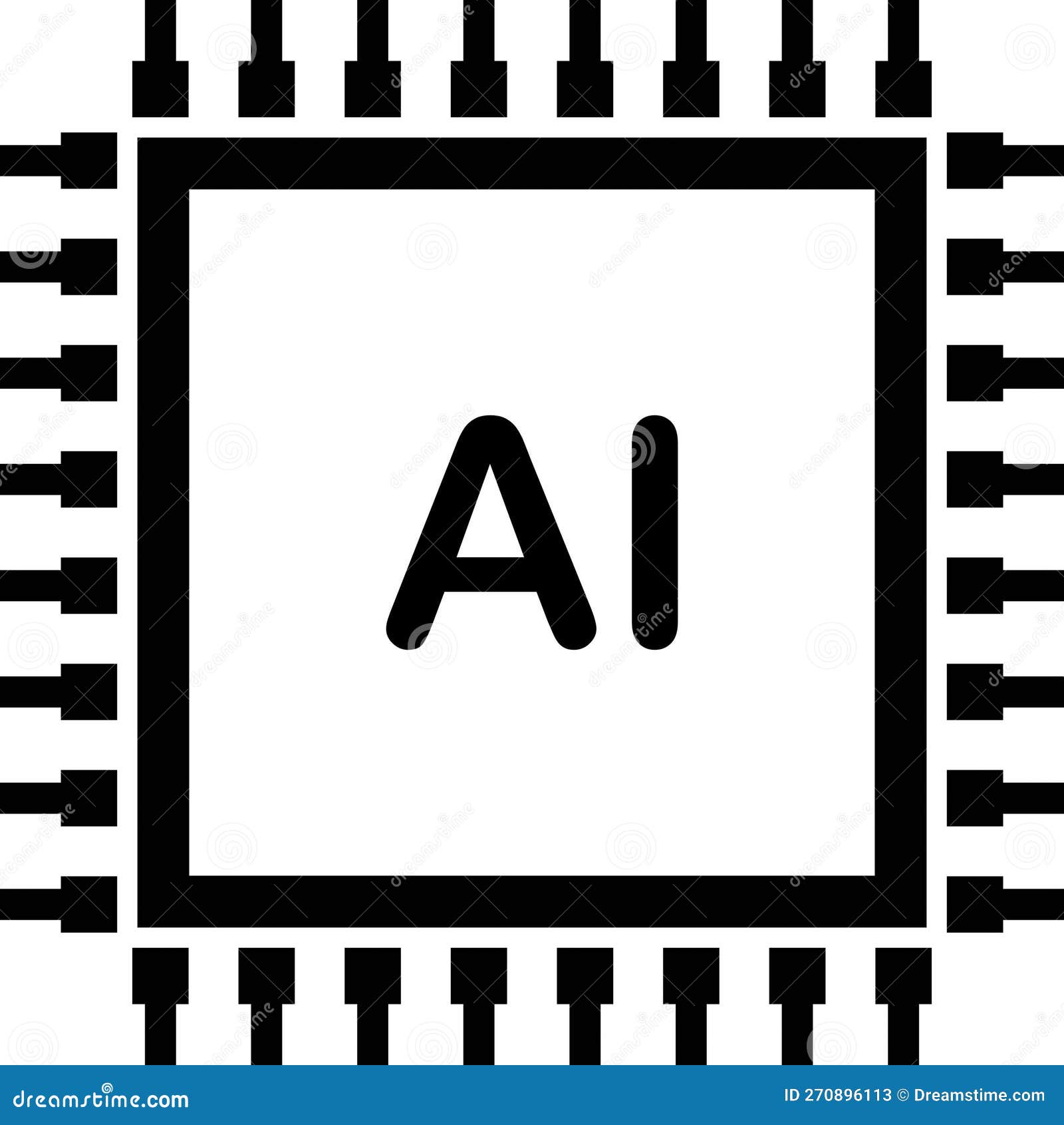 ai icon. artificial intelligence icon. ai. outline ai icon. artificial intelligence sign.  .