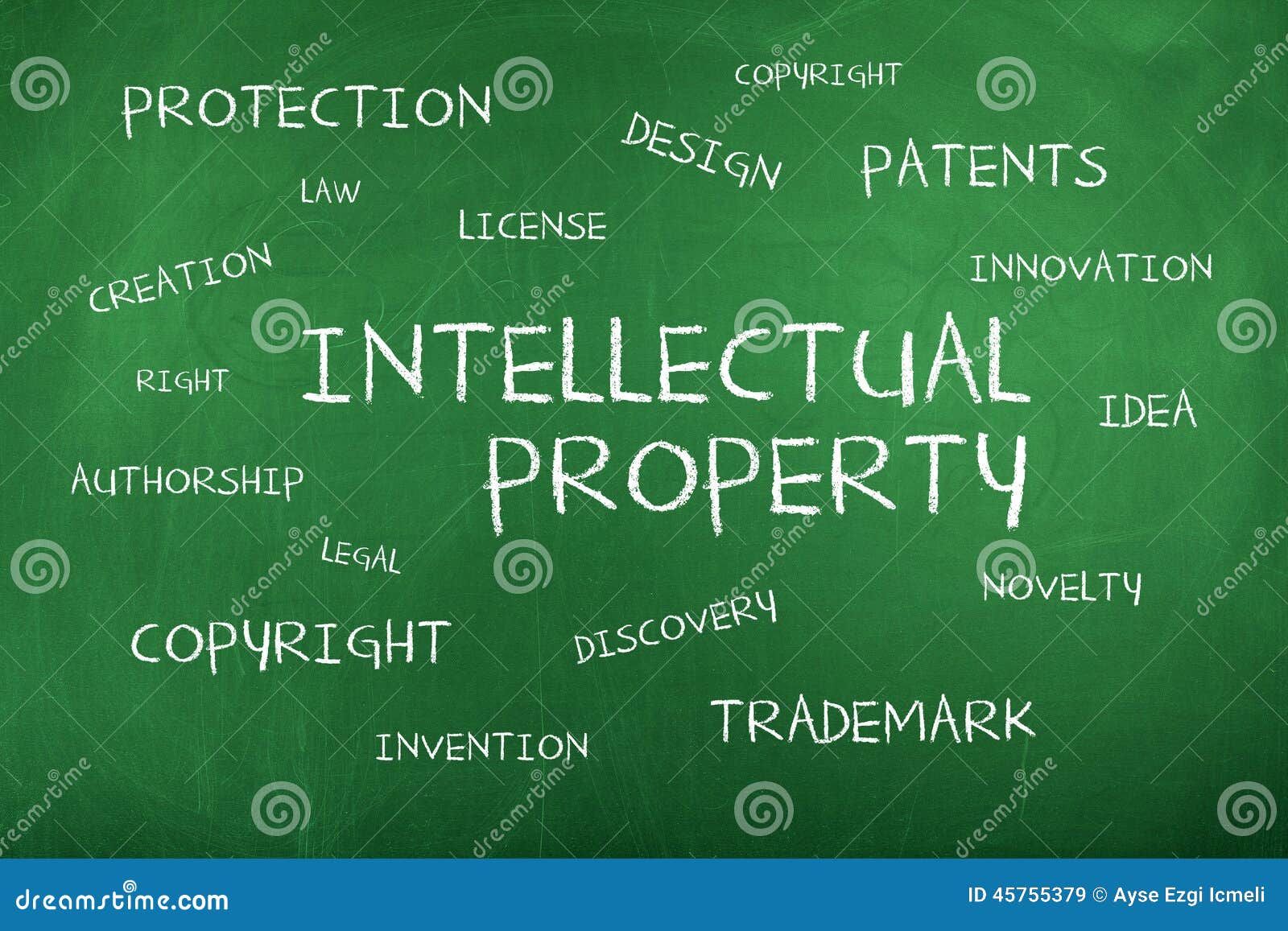 intellectual property background concept
