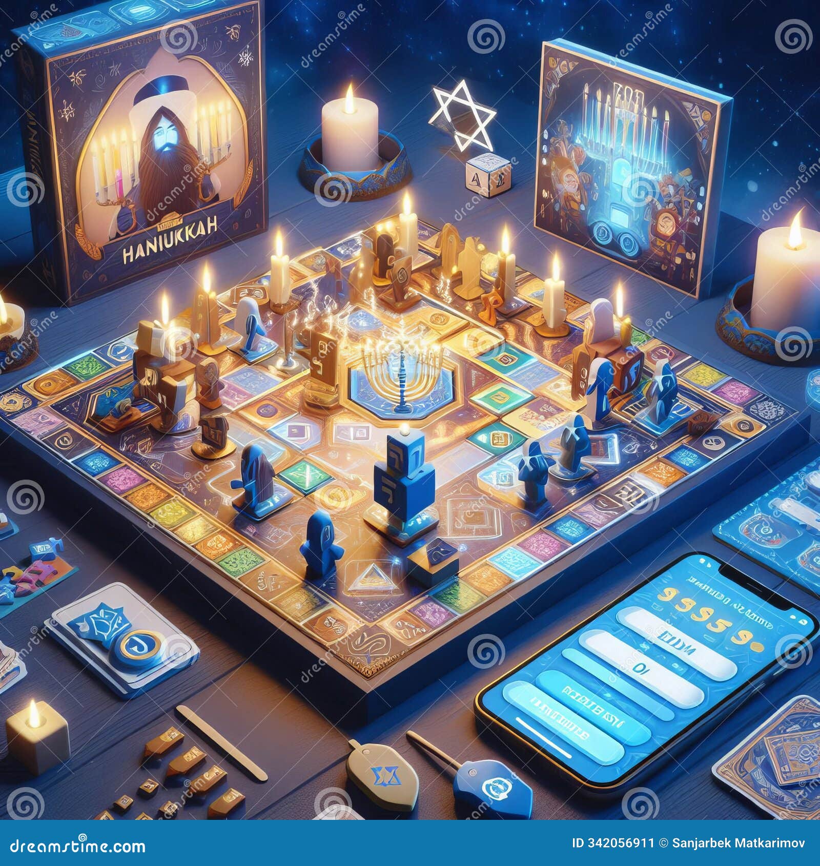 interactive hanukkah board game a board game with electronic ele