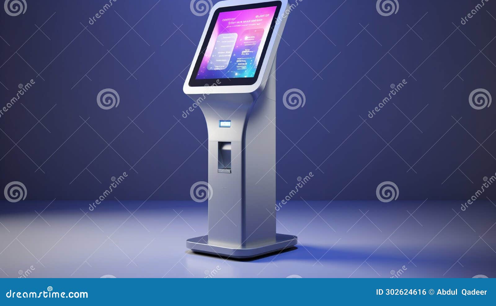 An Interactive Kiosk with a Touchscreen Interface Offering Various