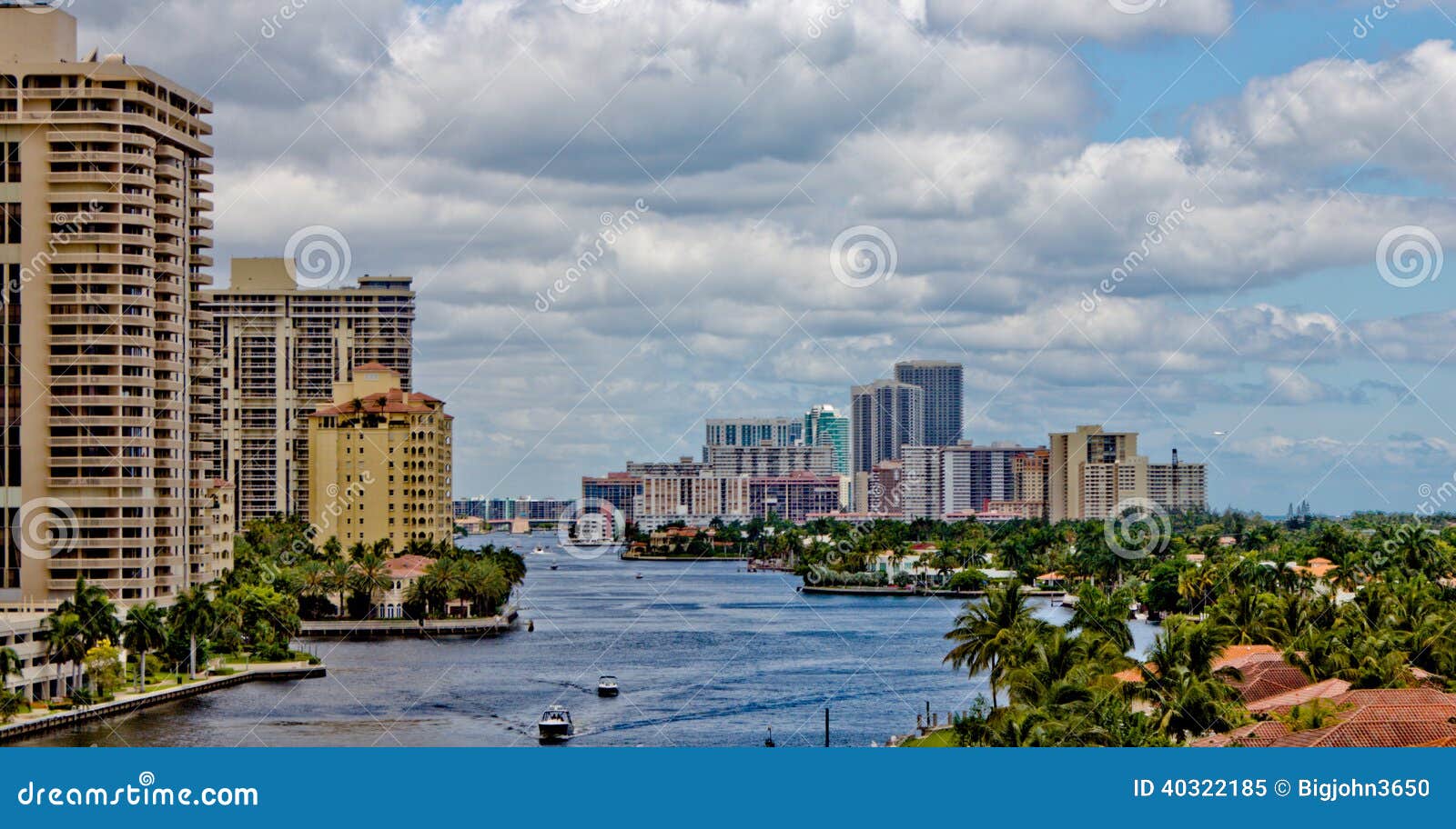 The Intercoastal Waterway in Miami, Florida. Stock Image - Image of ...