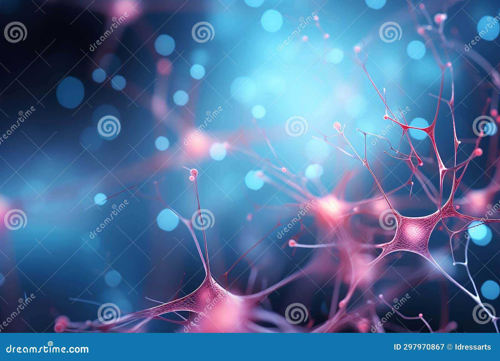 Interconnected Neurons Forming Abstract Patterns, Neural Networks Stock
