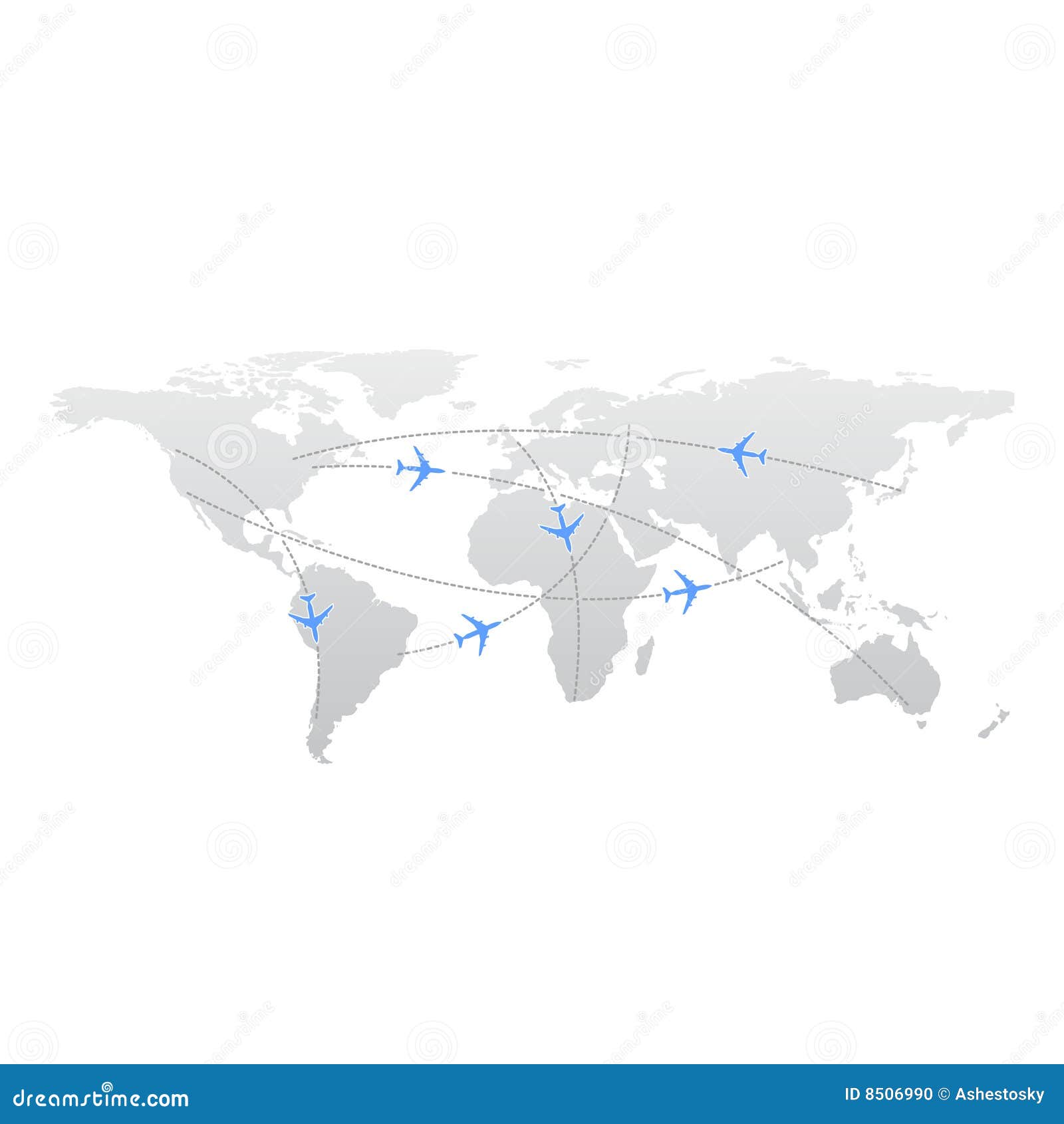 intercontinental flight routes map