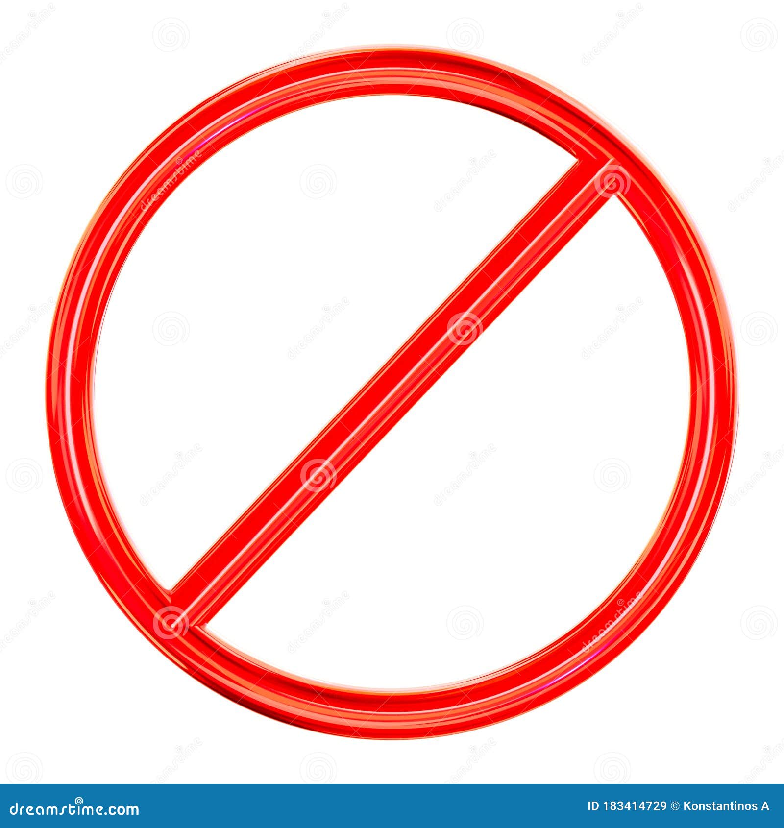 Interdiction Stop Symbol Isolated 3d Rendering Stock Illustration Illustration Of Enter Interdiction