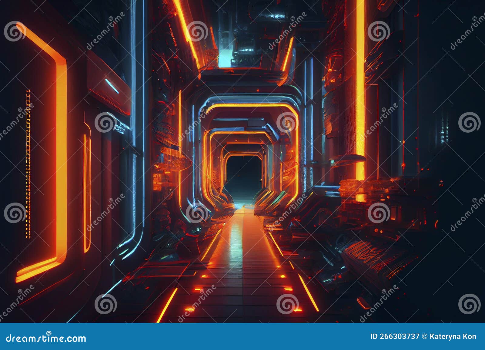 Interdimensional Travel and Parallel Universes, Ai Illustration Stock Illustration