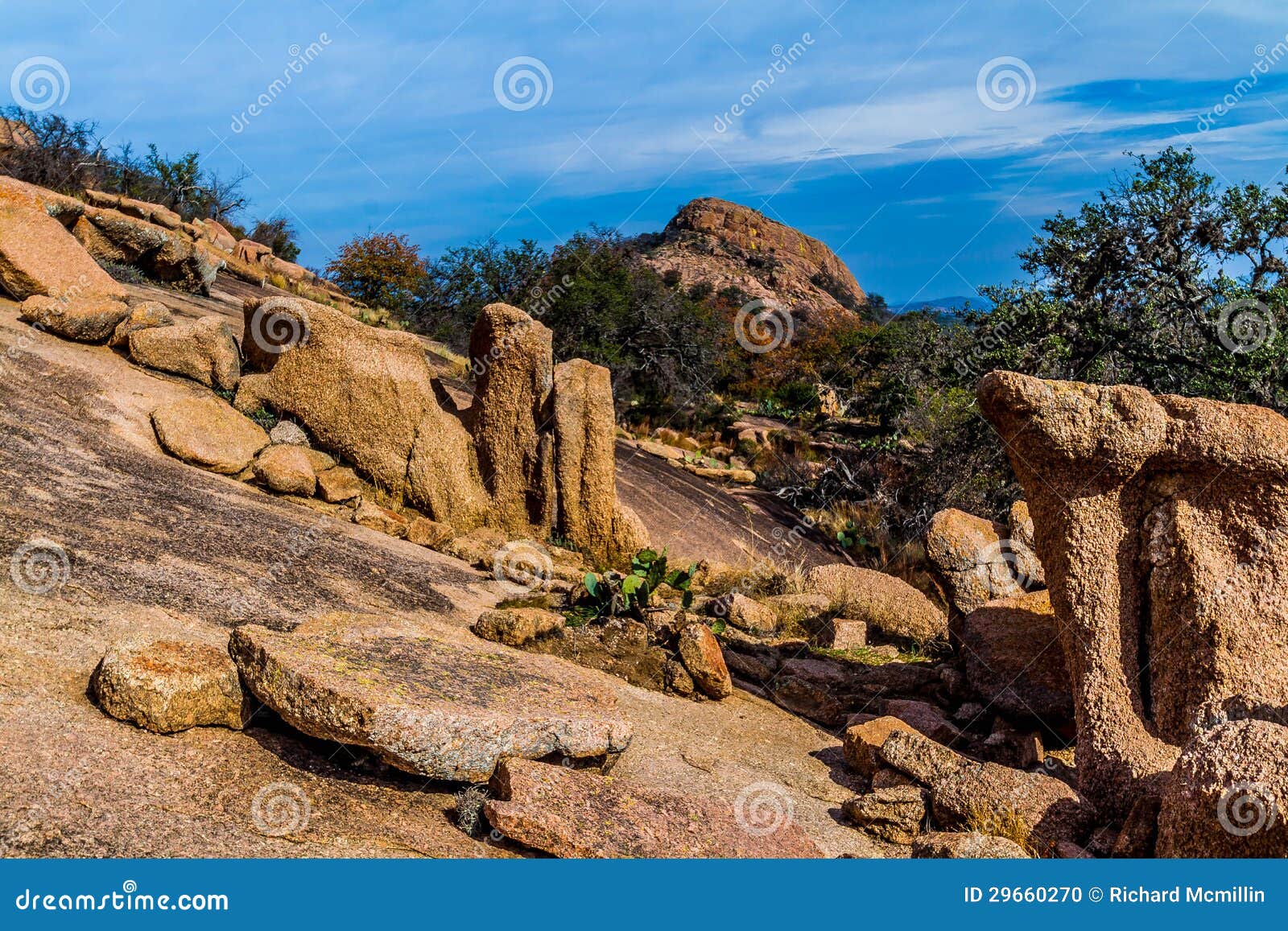 Interesting Boulders of Enchanted Rock, Texas. Stock Photo Image of