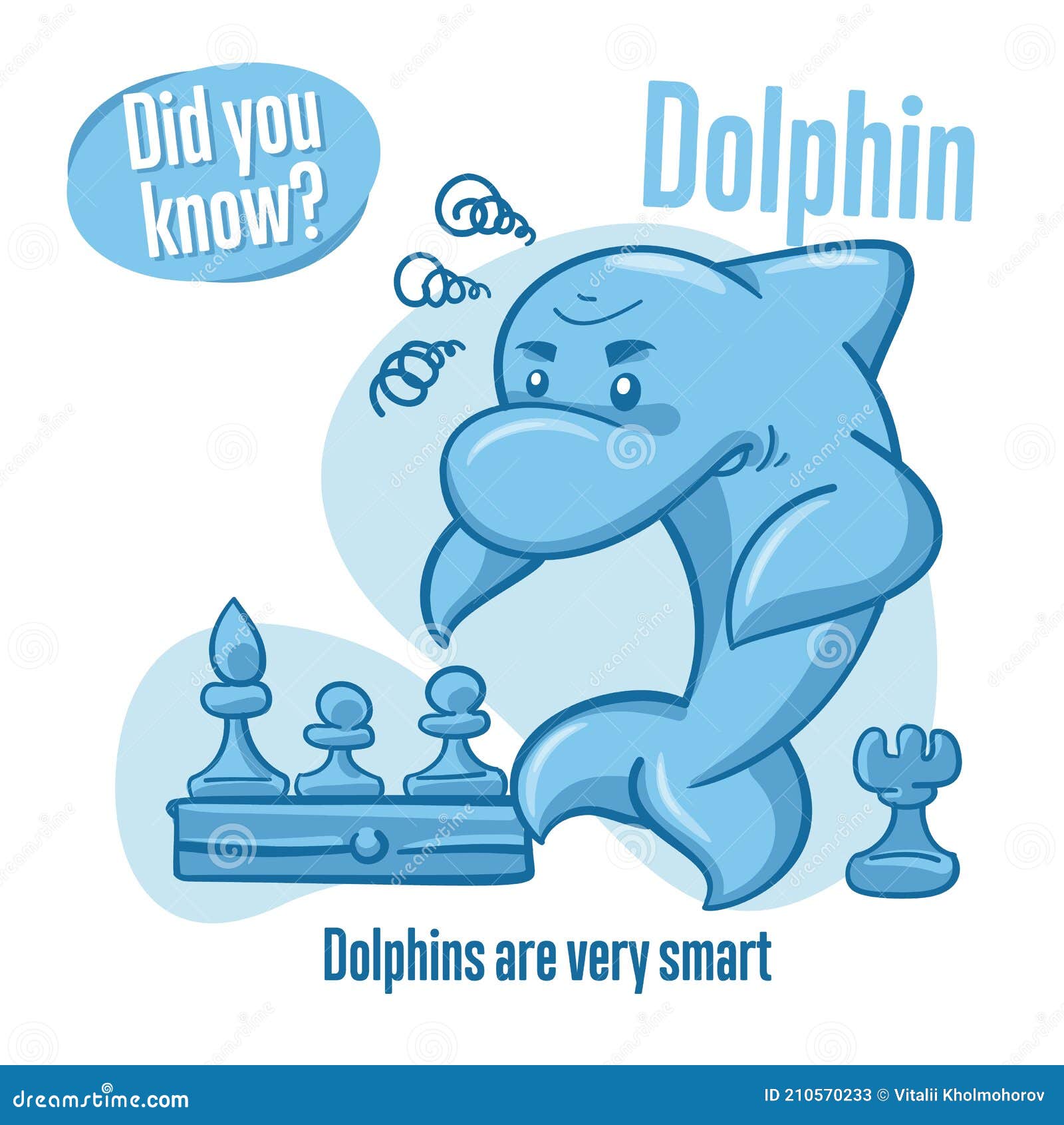 Interesting Facts about Sea Animals. Dolphin Stock Vector - Illustration of  kids, happy: 210570233