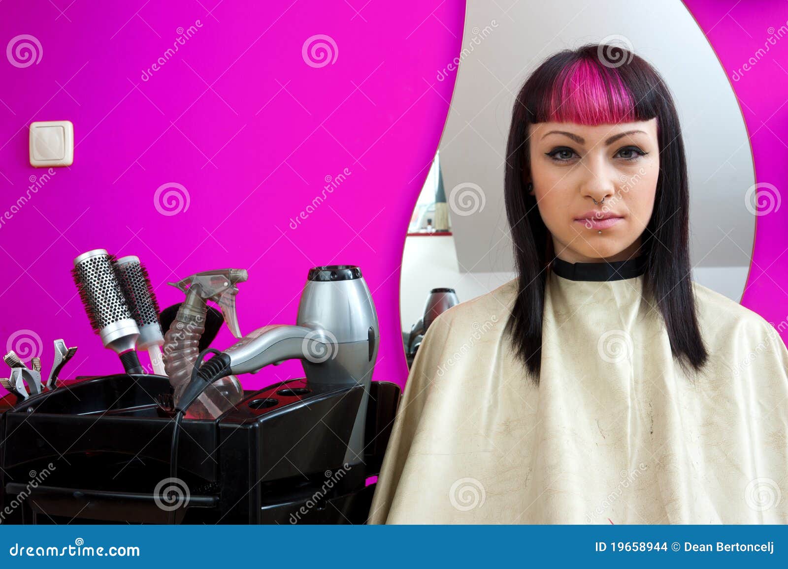 Interesting Looking Teen Girl in Hair Salon Stock Photo - Image of cool,  elegance: 19658944