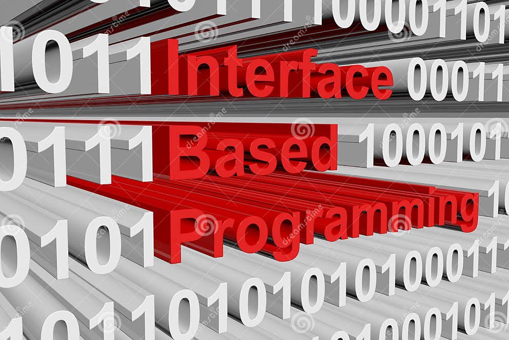 Interface Based Programming Stock Illustration - Illustration of data ...