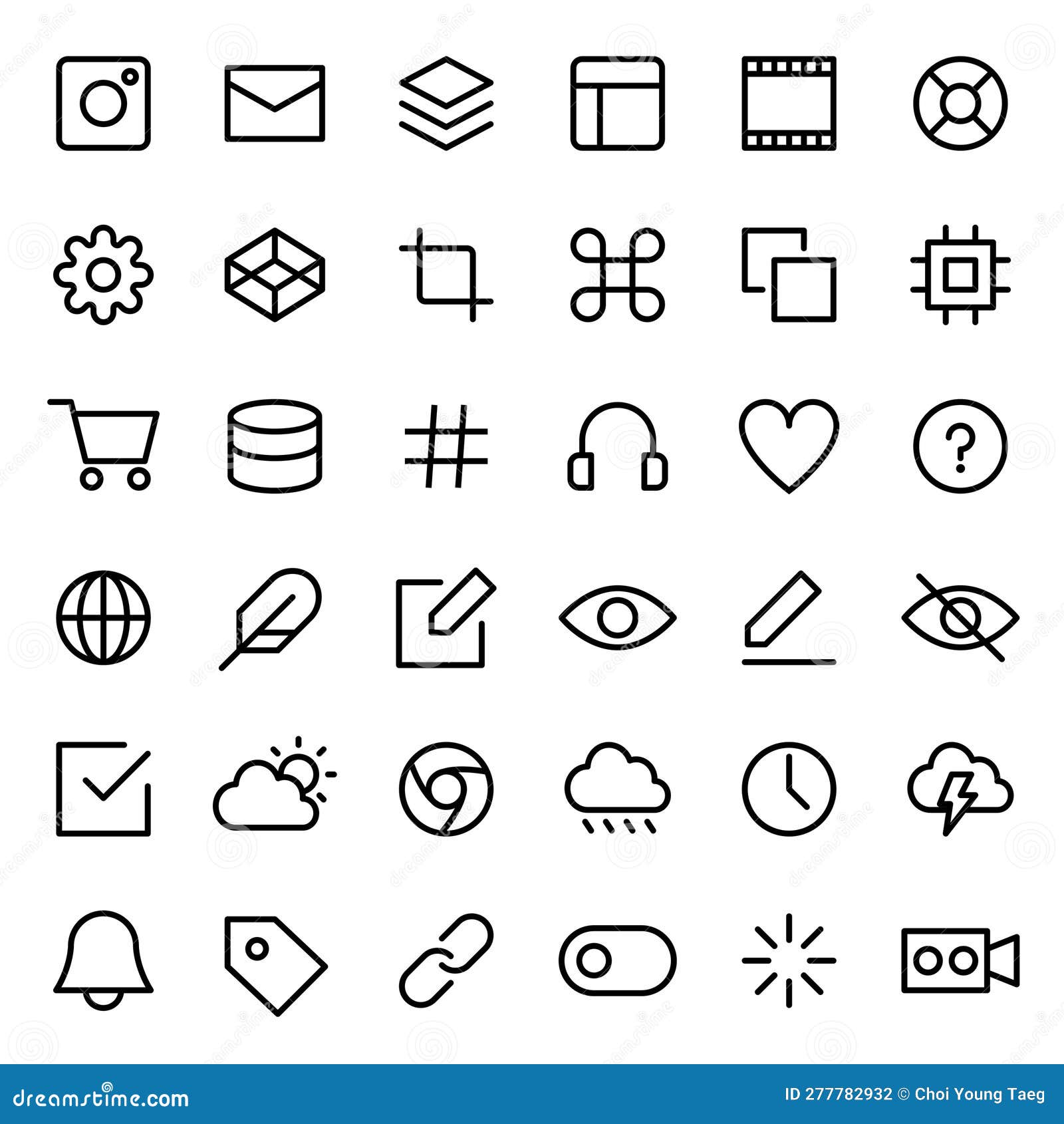 interface icon set & web line icon set [editable stroke. 48Ã48 pixel perfect. (recommendations - full size 300 x 300 stroke 2px)]