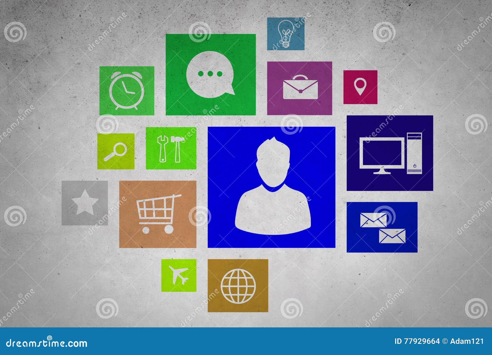 Interfaz De Usuario, Concepto De Red Social Stock de ilustración