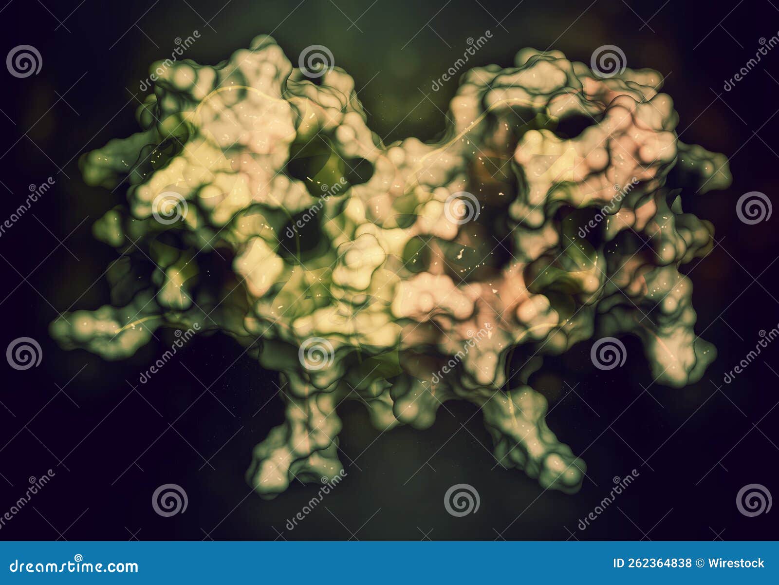 interferon gamma (ifng) cytokine molecule, 3d rendering. recombi