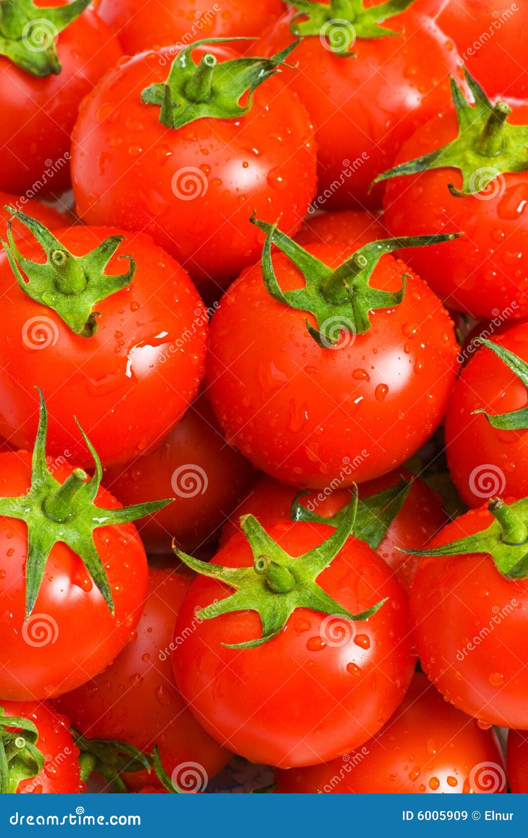 Interi pomodori bagnati organizzati al servizio