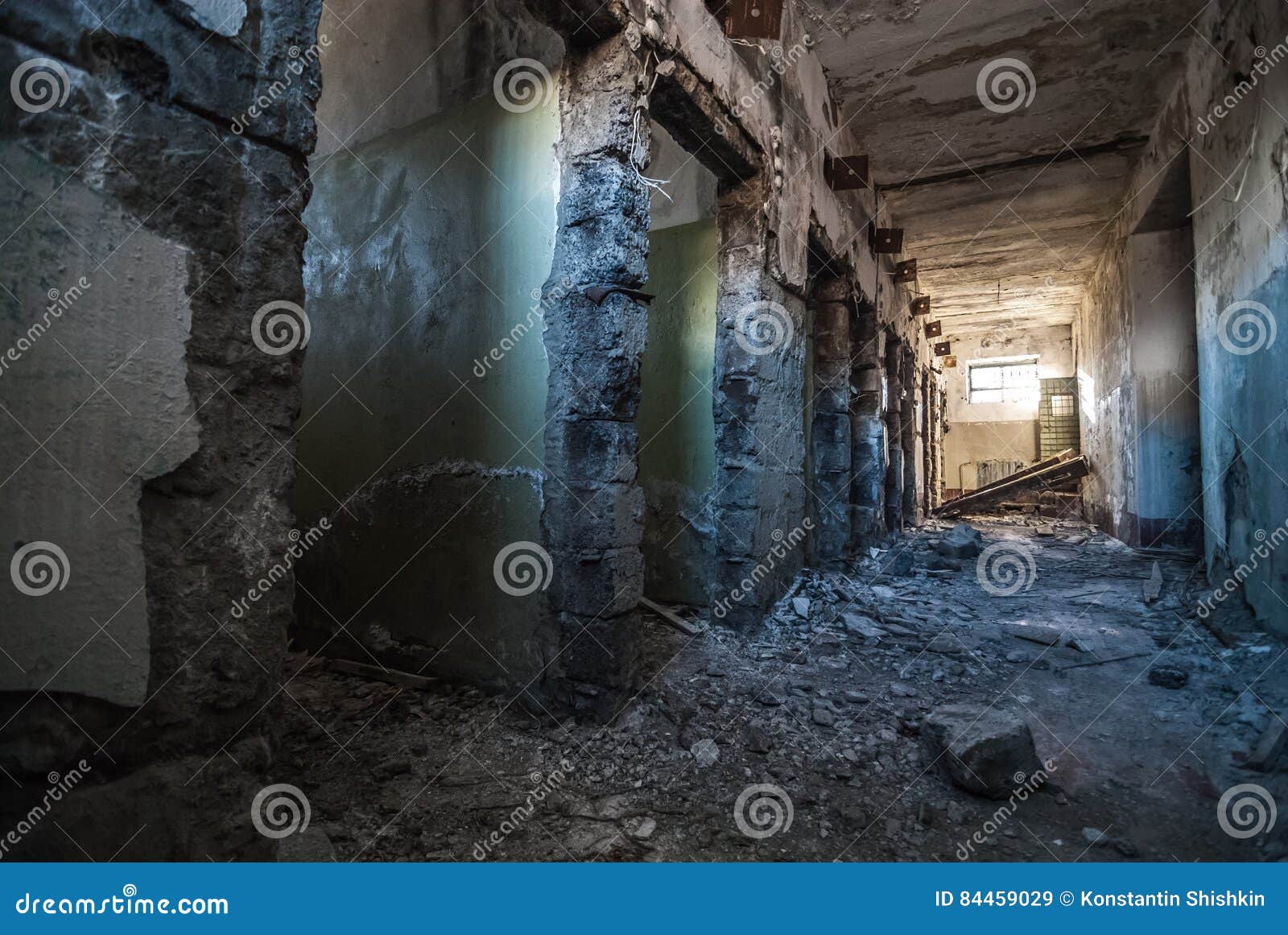 Interior of Abandoned Jailhouse Stock Image Image of decayed
