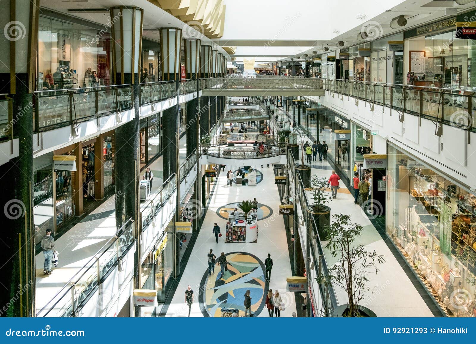 Interior of Shopping Mall in Alexanderplatz in Editorial Stock Photo - Image of escalator, retailer: 92921293