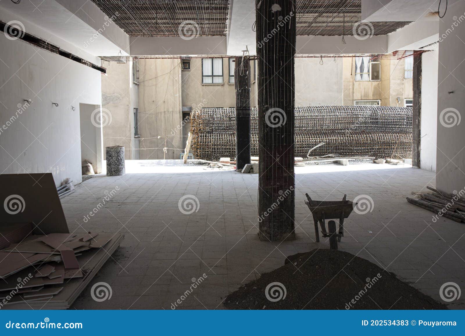 Interior of Apartment during Under Construction Stock Image Image of