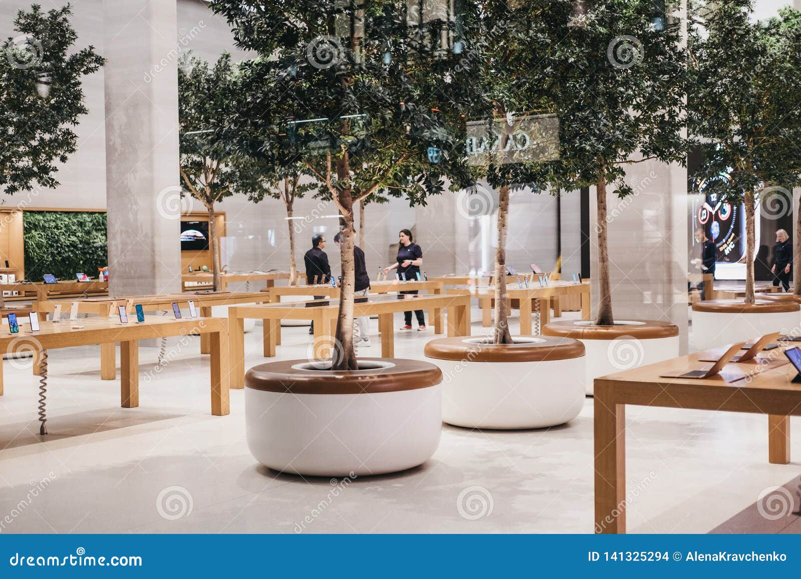 Interior Of Apple Store On Regent Street London Uk