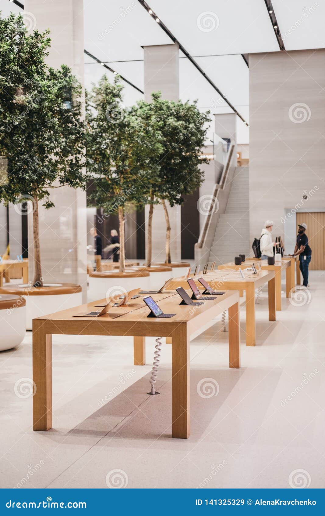 Interior Of Apple Store On Regent Street London Uk