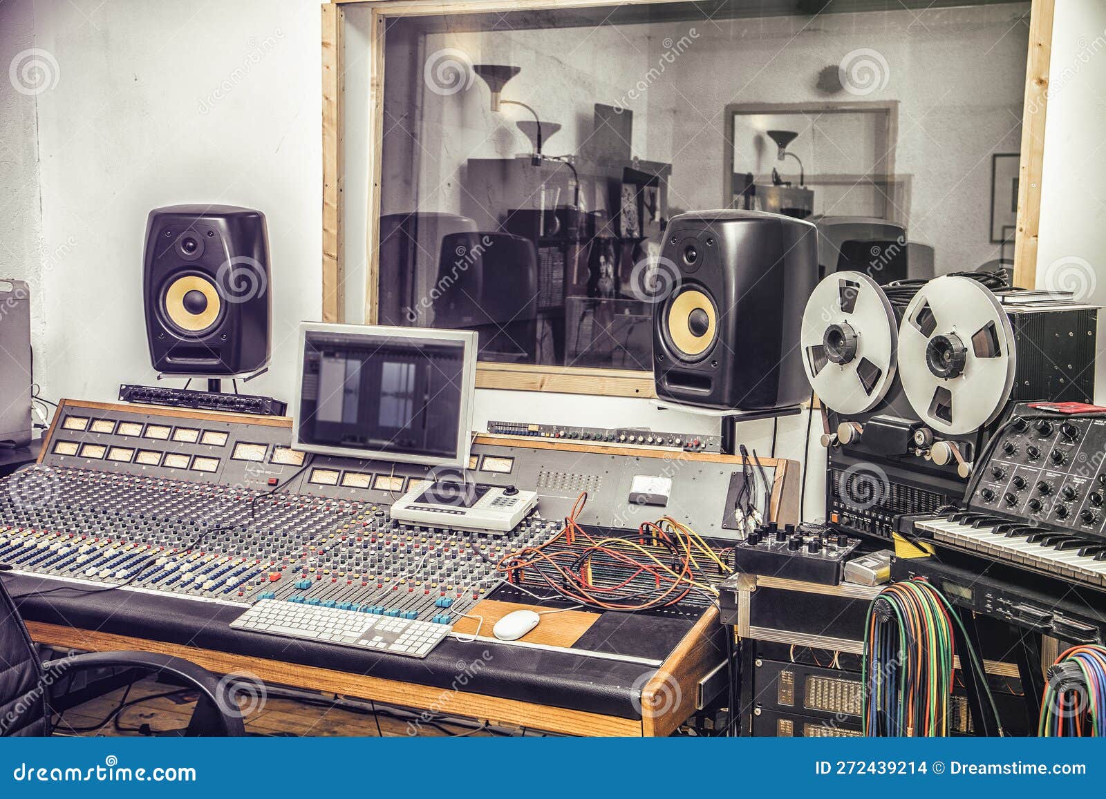 Audio recording studio stock photo. Image of panel, soundboard 272439214