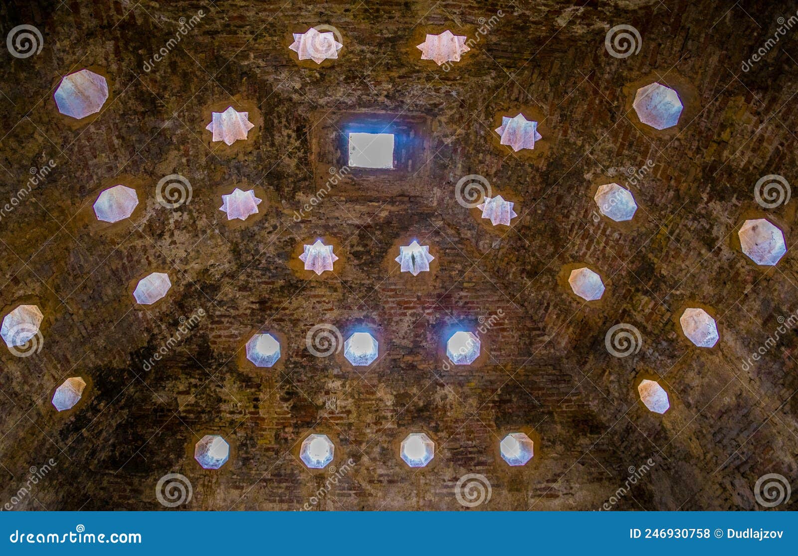 interior of banos arabes in spanish city granada....image