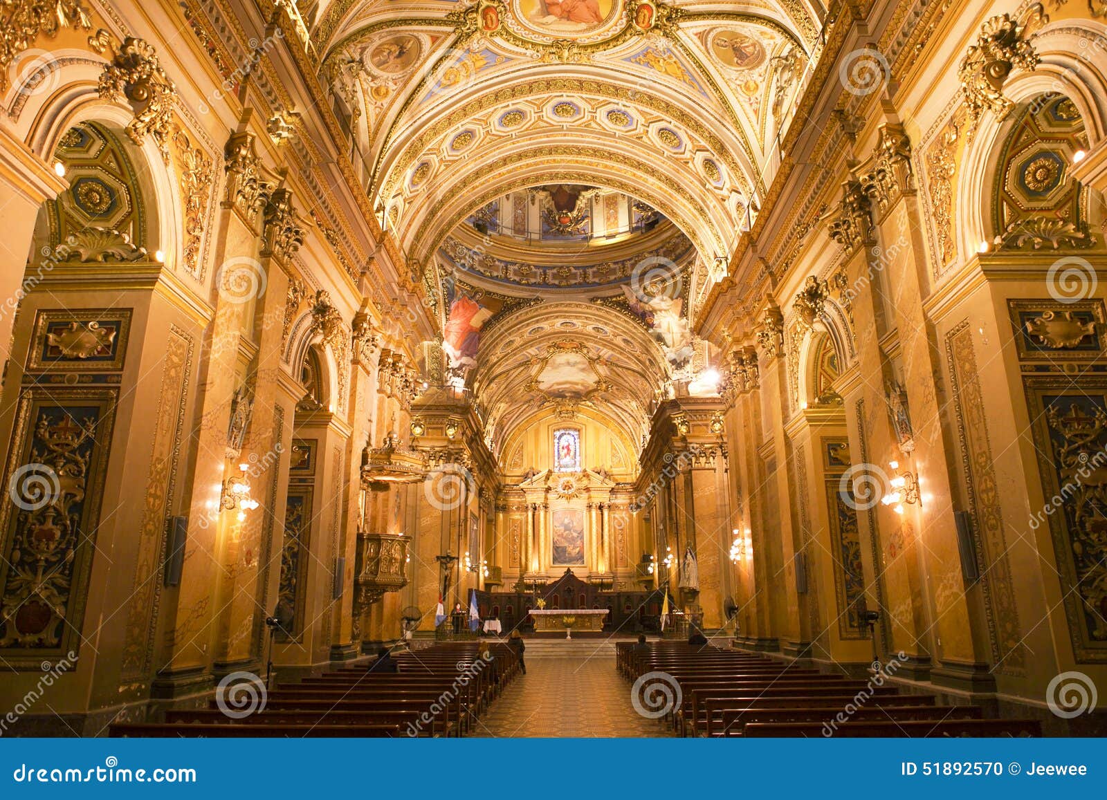Interior of the Basilica Nuestra Senora De Merced in Cordoba Capital,  Argentina Stock Photo - Image of cordoba, merced: 51892570
