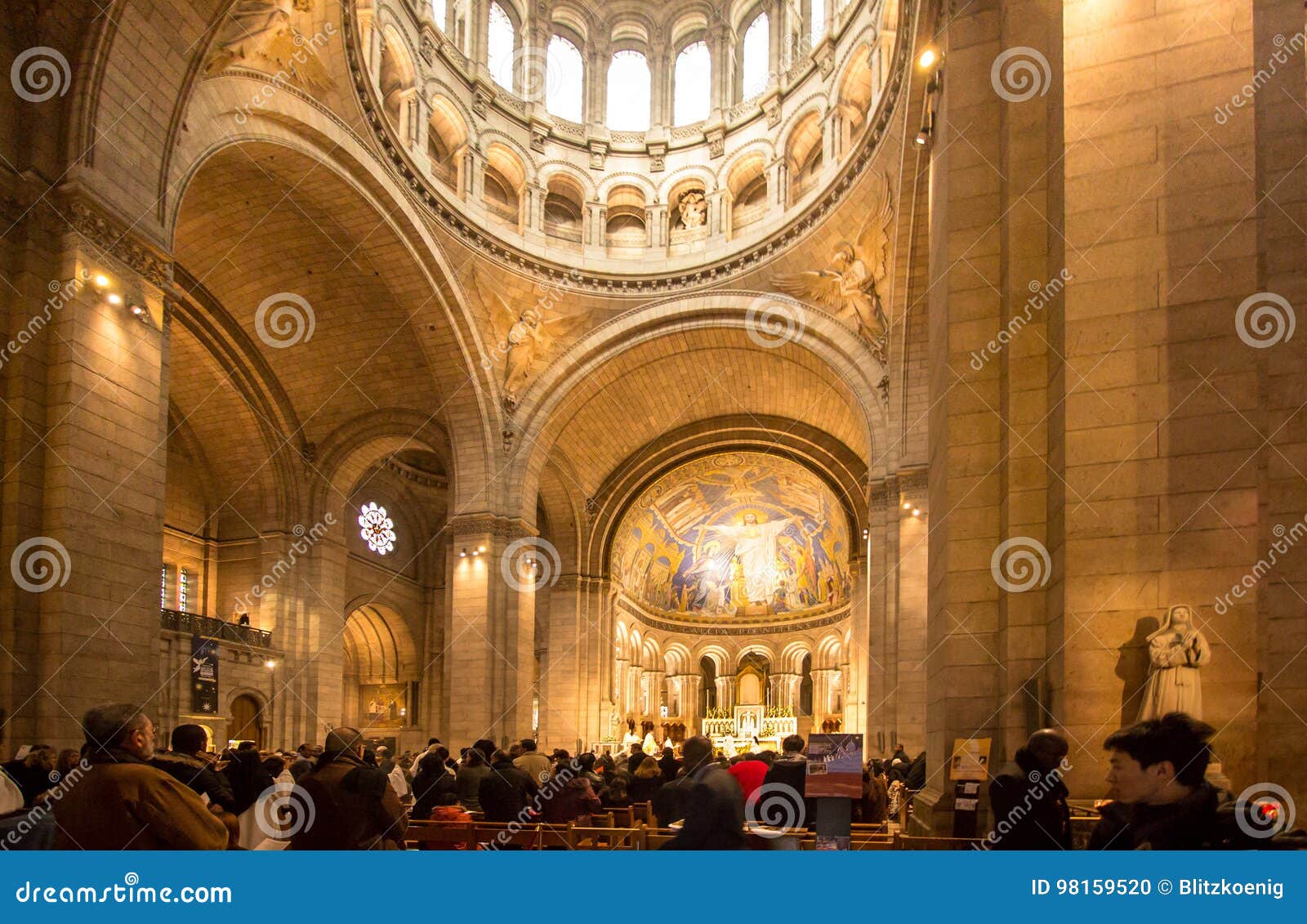 Interior Of Basilica Sacre Coeur Paris France Editorial Image Image Of French Messiah