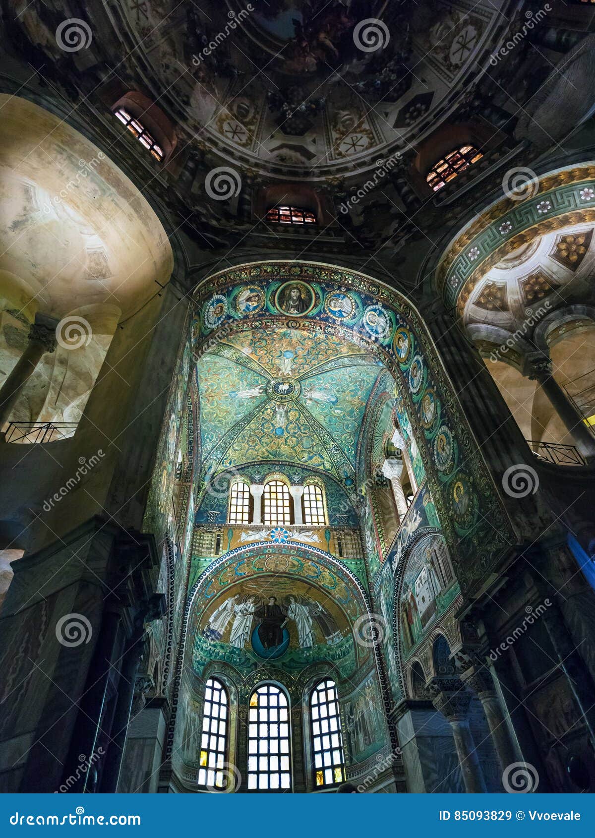Interior Of Basilica San Vitale In Ravenna City Editorial