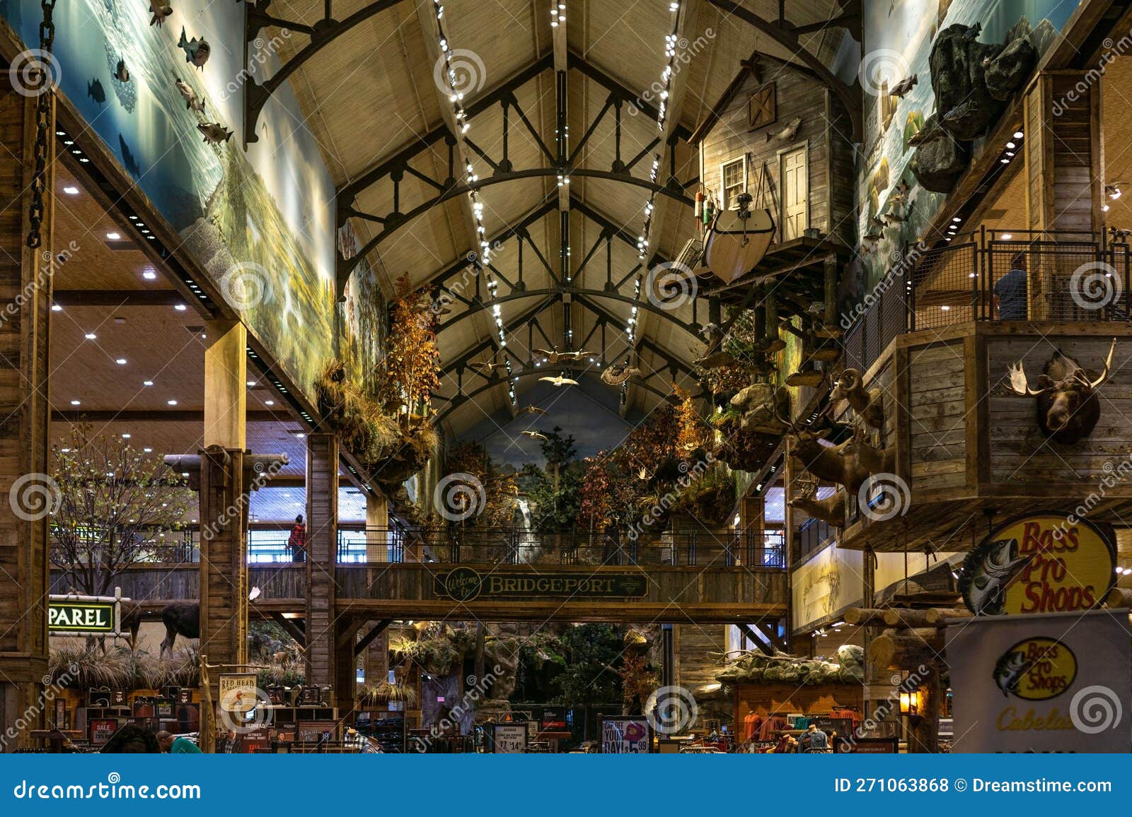 Interior of Bass Pro Shops, a Chain Known for Outdoor, Hunting and