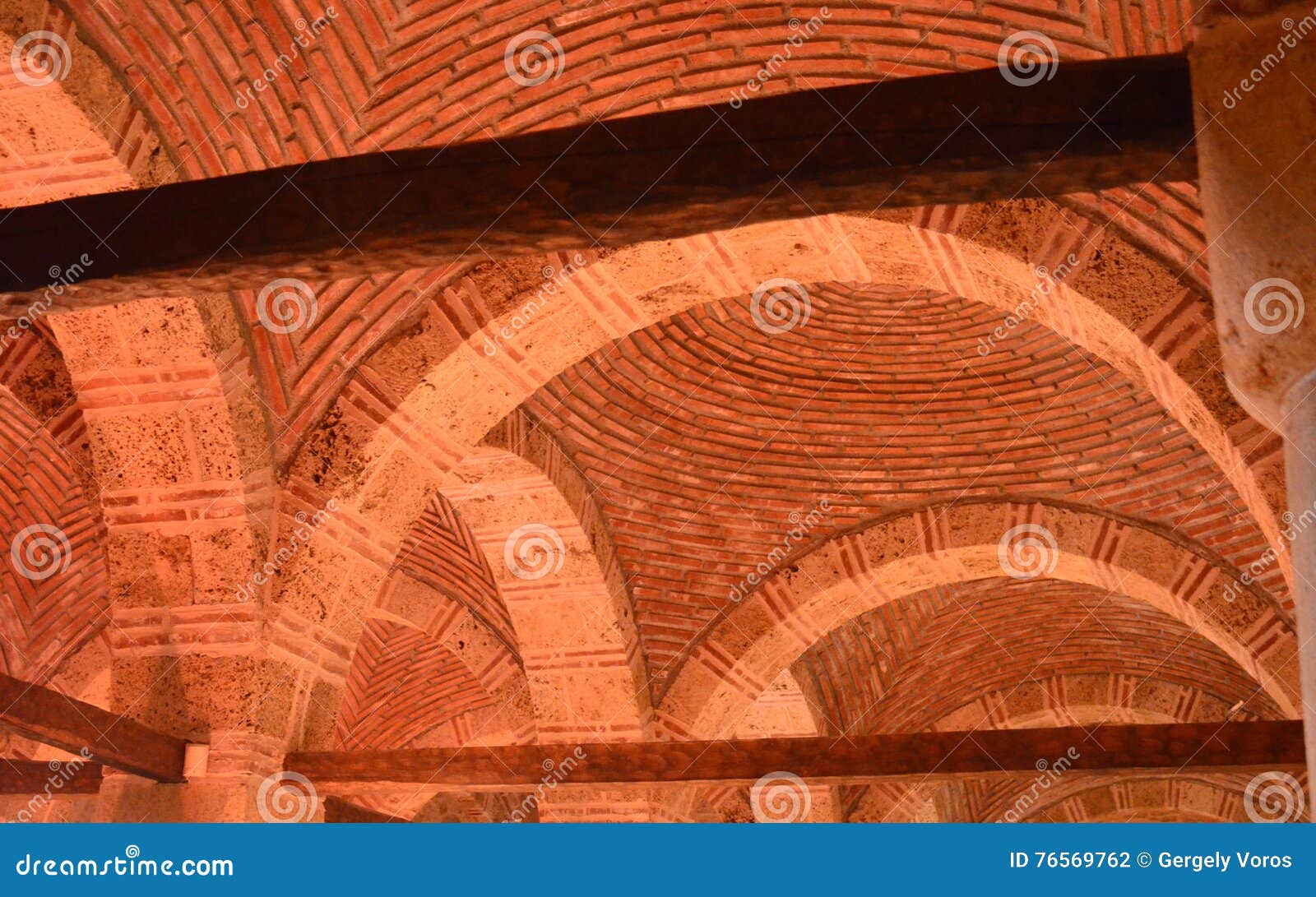 Interior of the Brick Cupola Stock Photo Image of building, gold