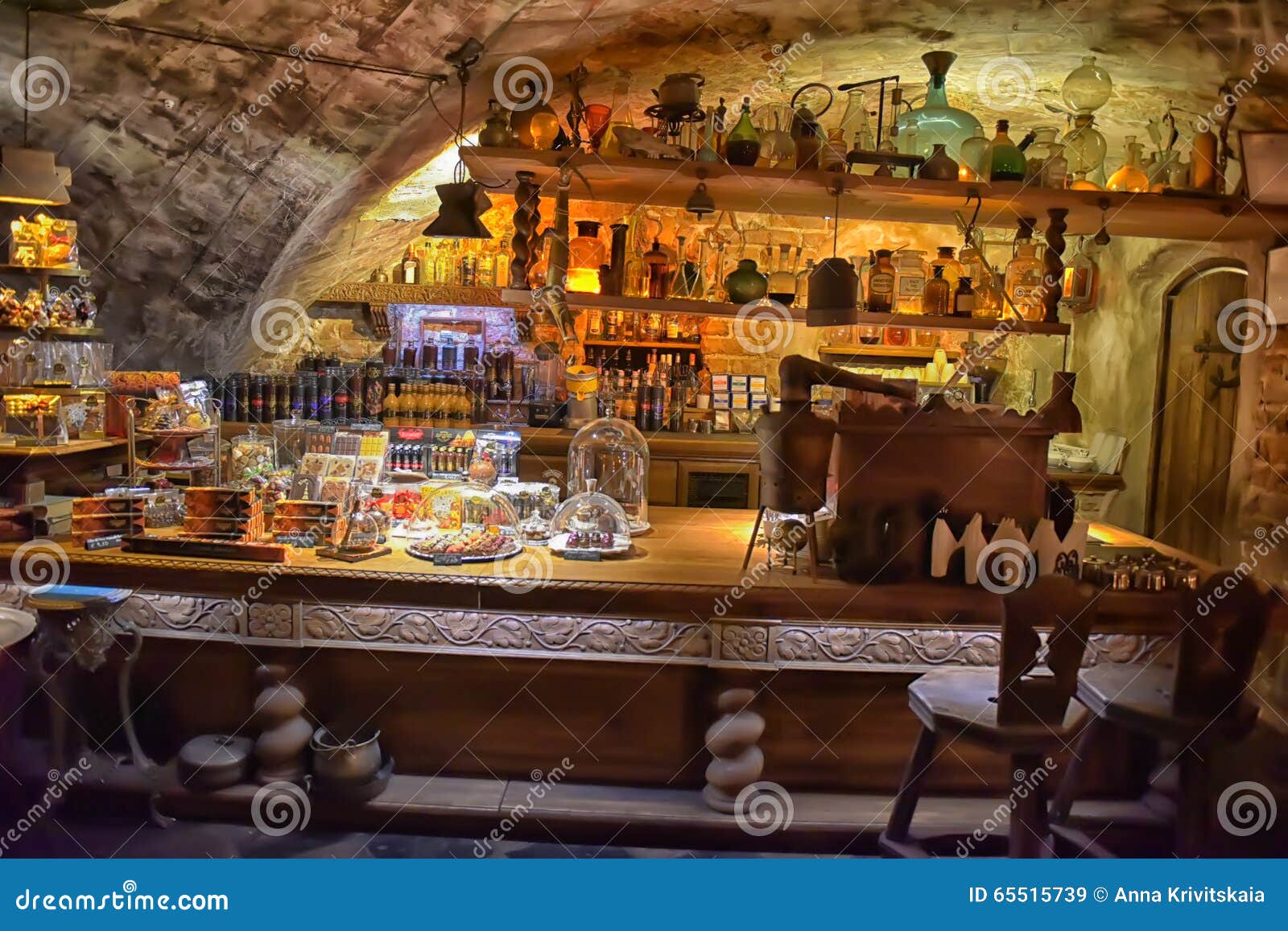 Interior cafe Black Magic editorial stock image. Image of dark 65515739