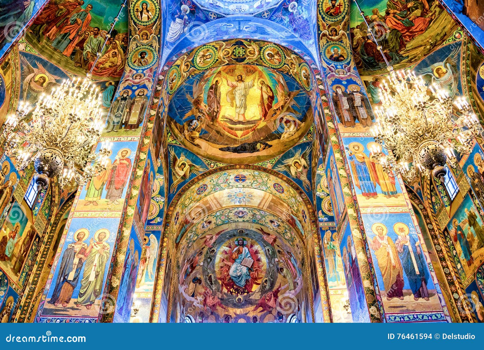 interior of the church of the savior on spilled blood, st petersburg russia