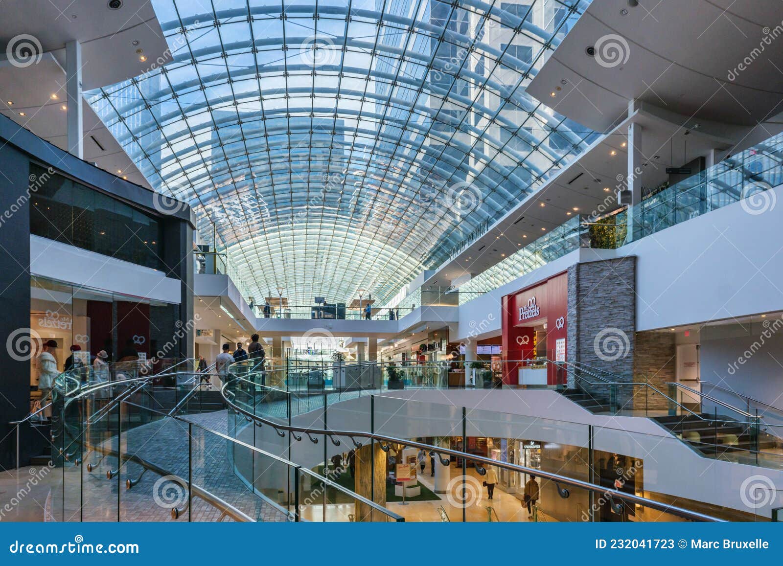 Interior of the Core Shopping Centre in Downtown Calgary Editorial Stock Photo Image of design