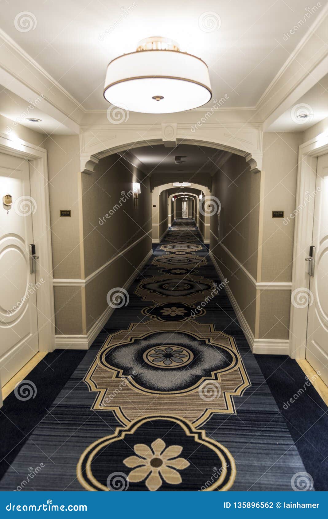 Interior Corridor In The Palazzo Las Vegas Stock Photo