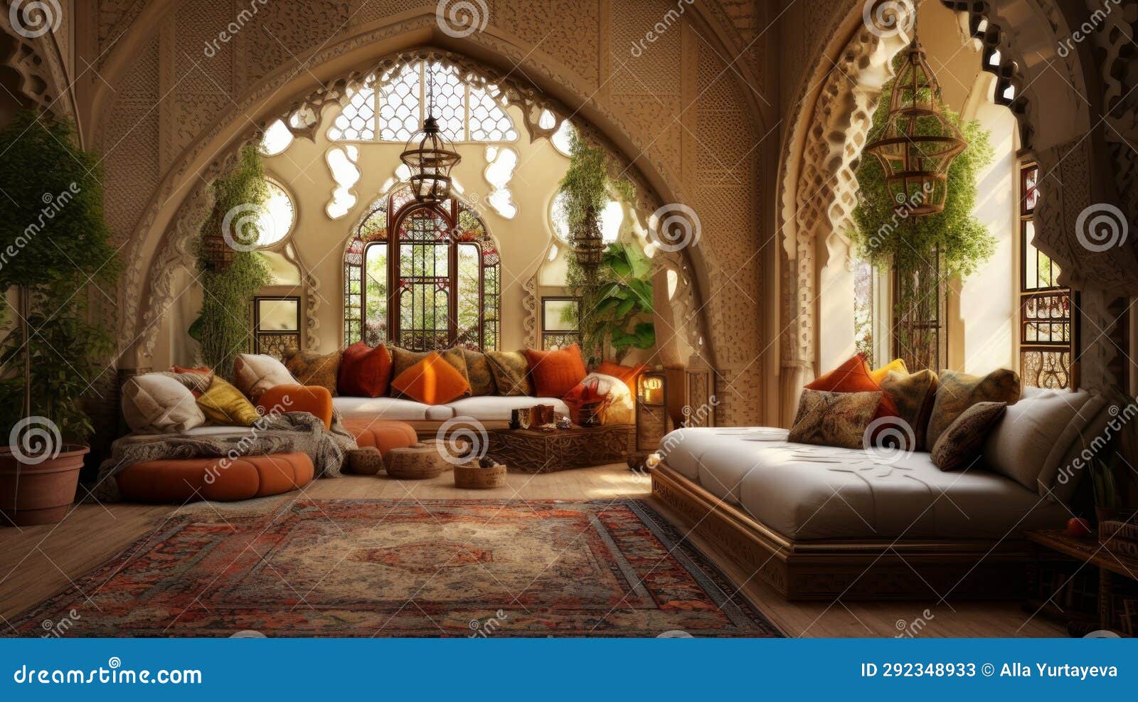 Interior of a Cozy Room in Arabic Style Stock Image Image of rent