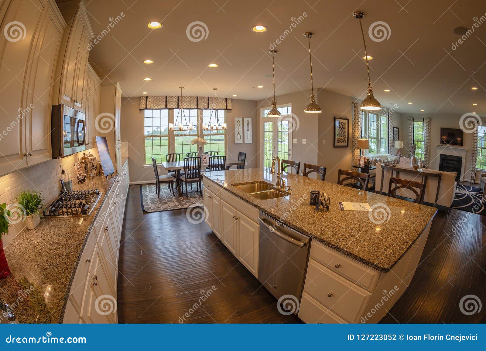 Interior De Casas Americanas Em Maryland, EUA Fotografia Editorial