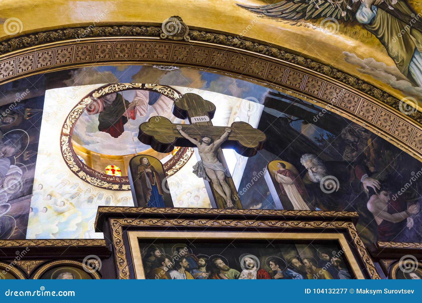 Interior De La Iglesia Copta Imagen de archivo - Imagen de herencia, altar:  104132277