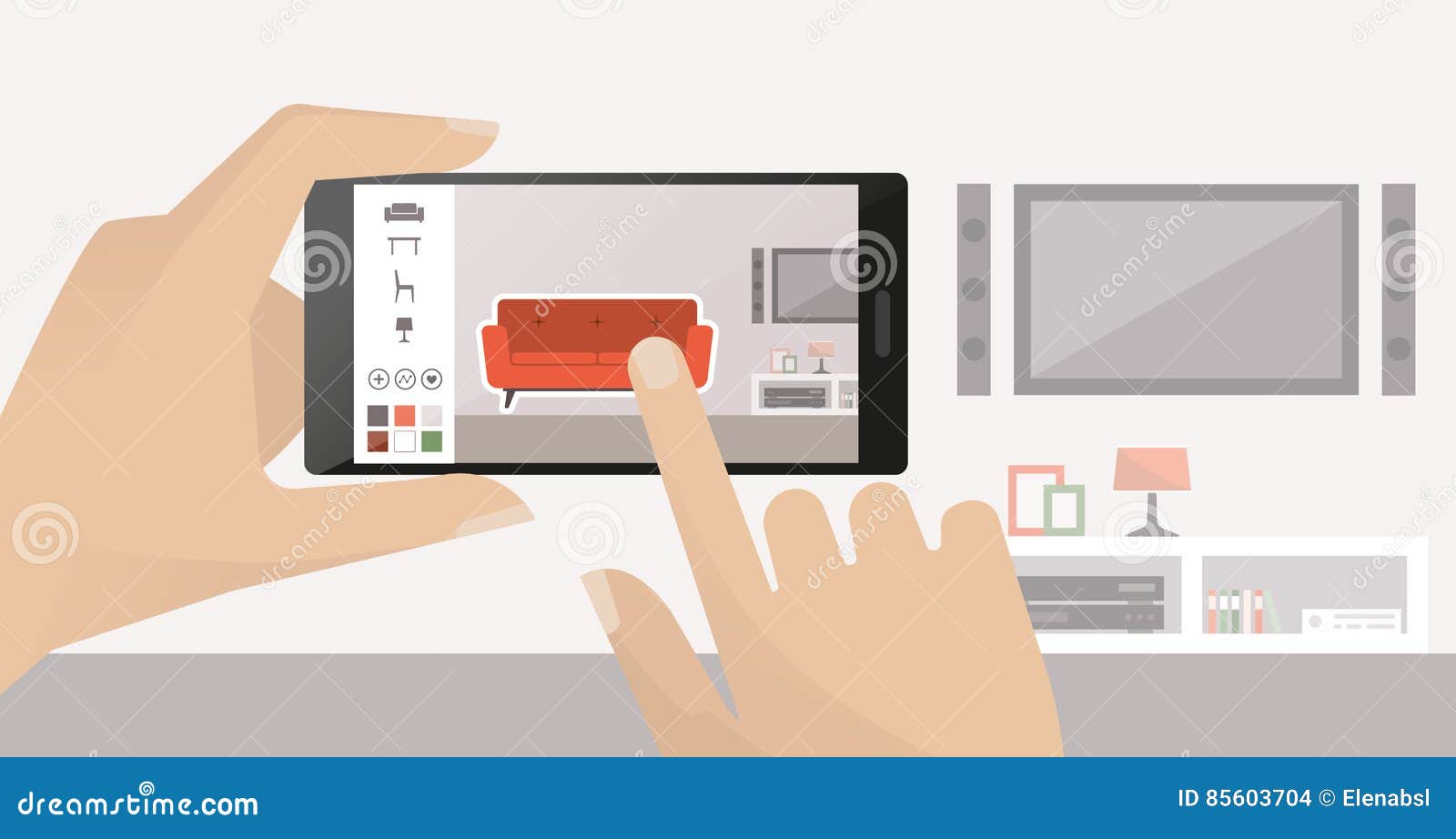 Interior Design App Stock Vector Illustration Of