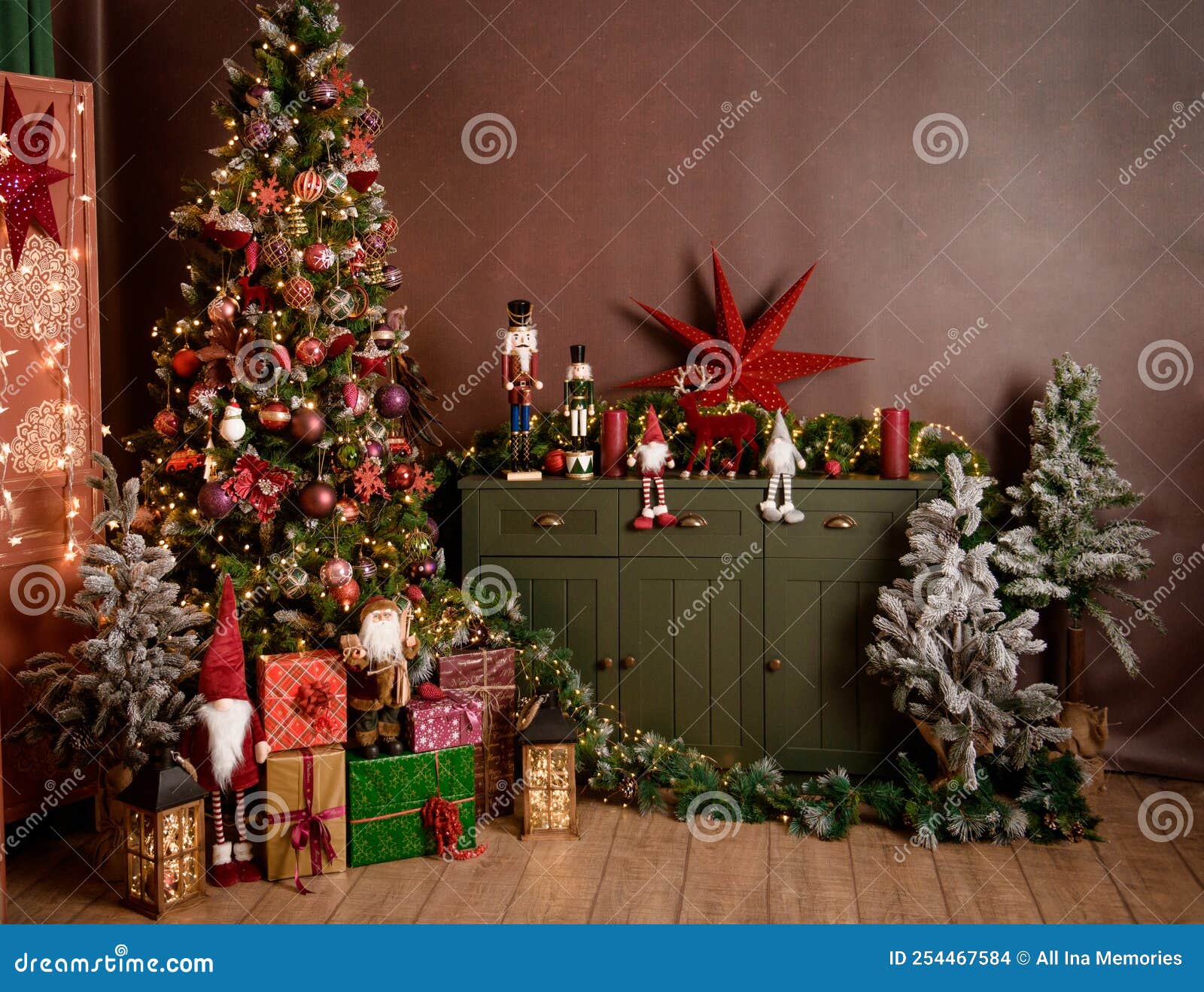 Christmas interior design stock photo. Image of background 254467584