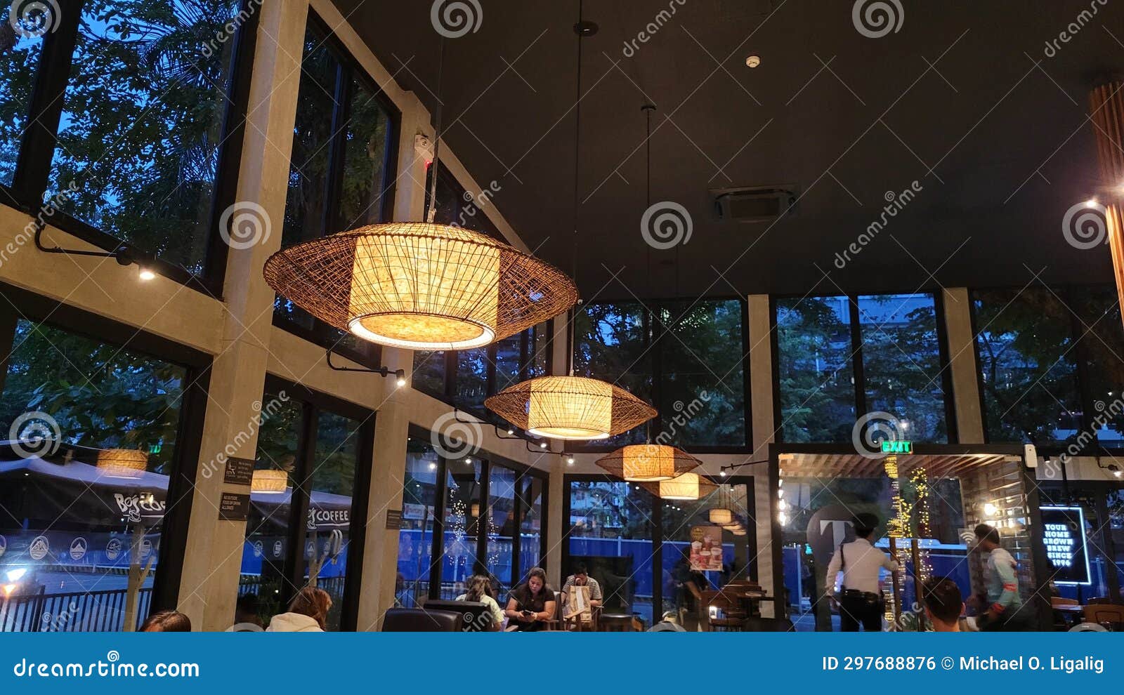 Interior Design of a Coffee Shop in Cebu City, Philippines Editorial