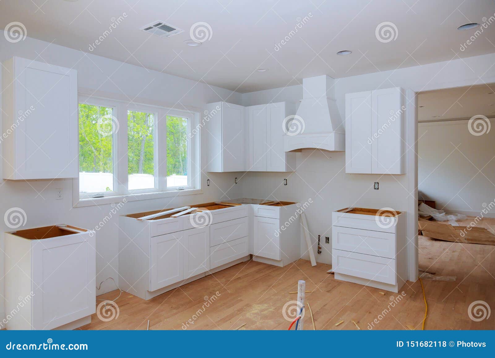 Interior Design Construction Of A Kitchen With Cabinet Maker