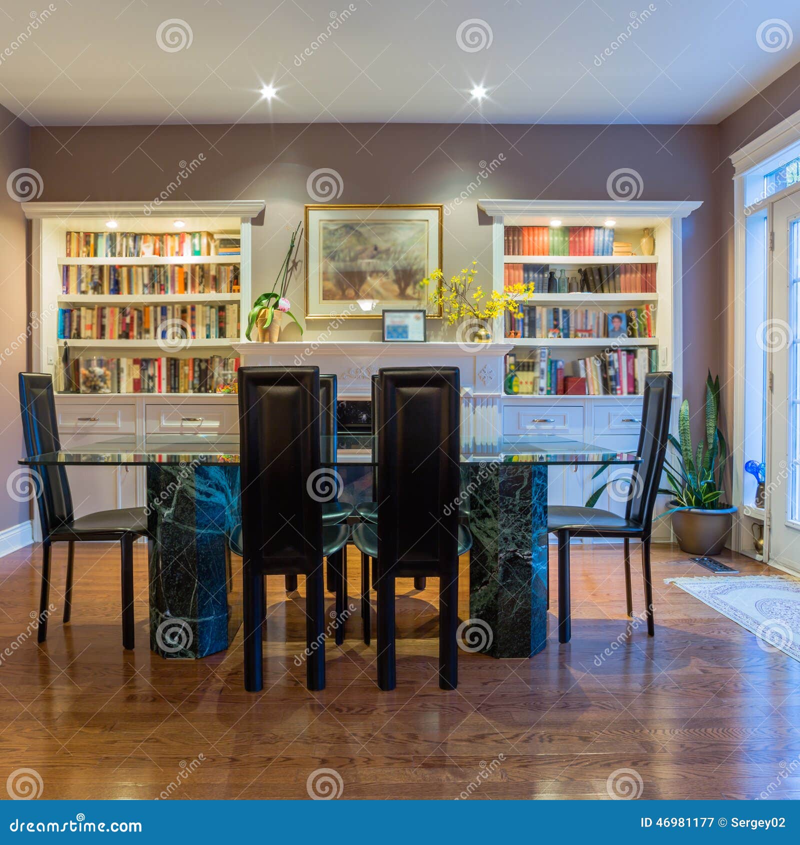 Interior Design of Dining Room Stock Image - Image of home