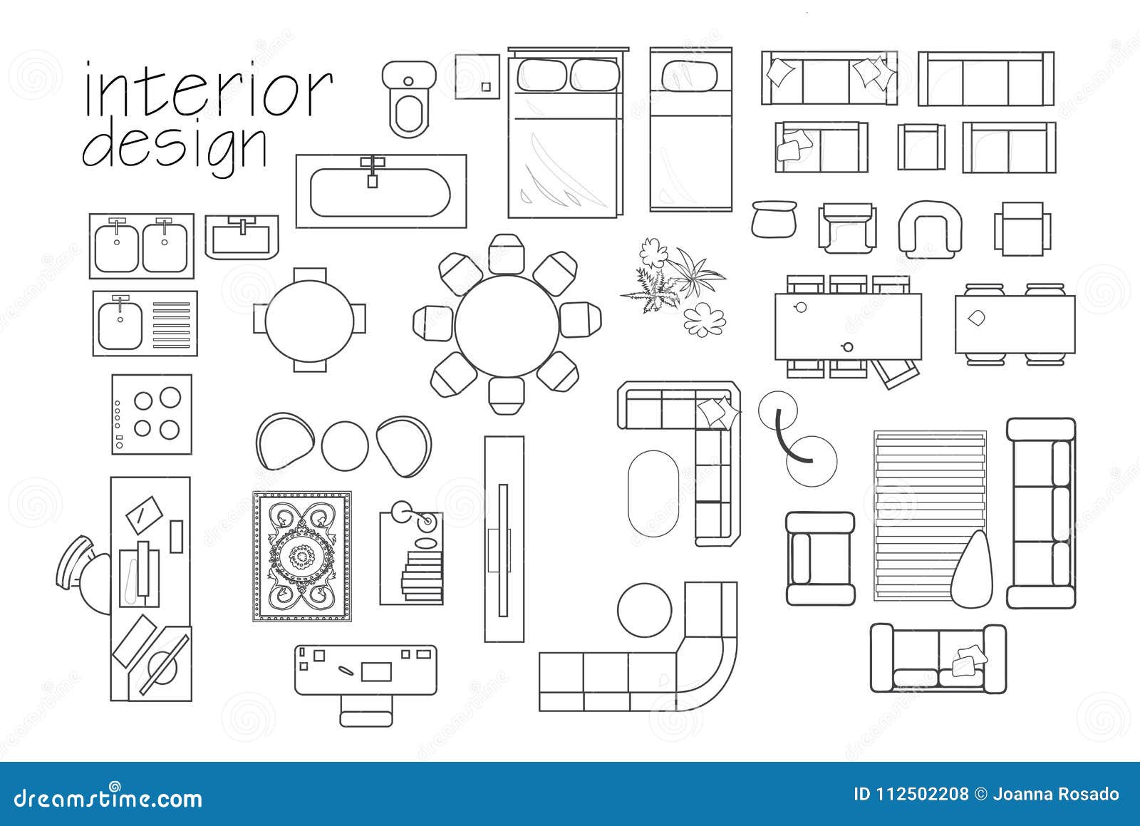 furniture vector plan