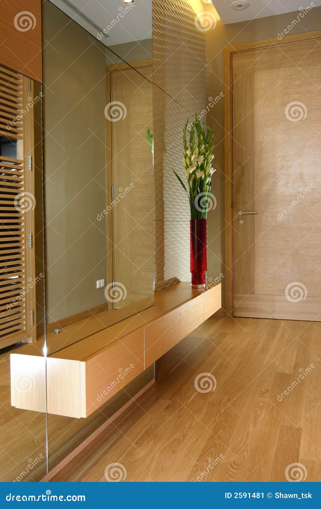 Interior Design Foyer Stock Image Image Of Vanity Wall